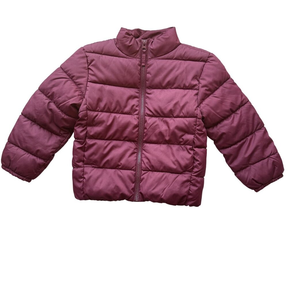 The Childrens Place Burgundy Puffer Jacket Kids Size XS/TP-4